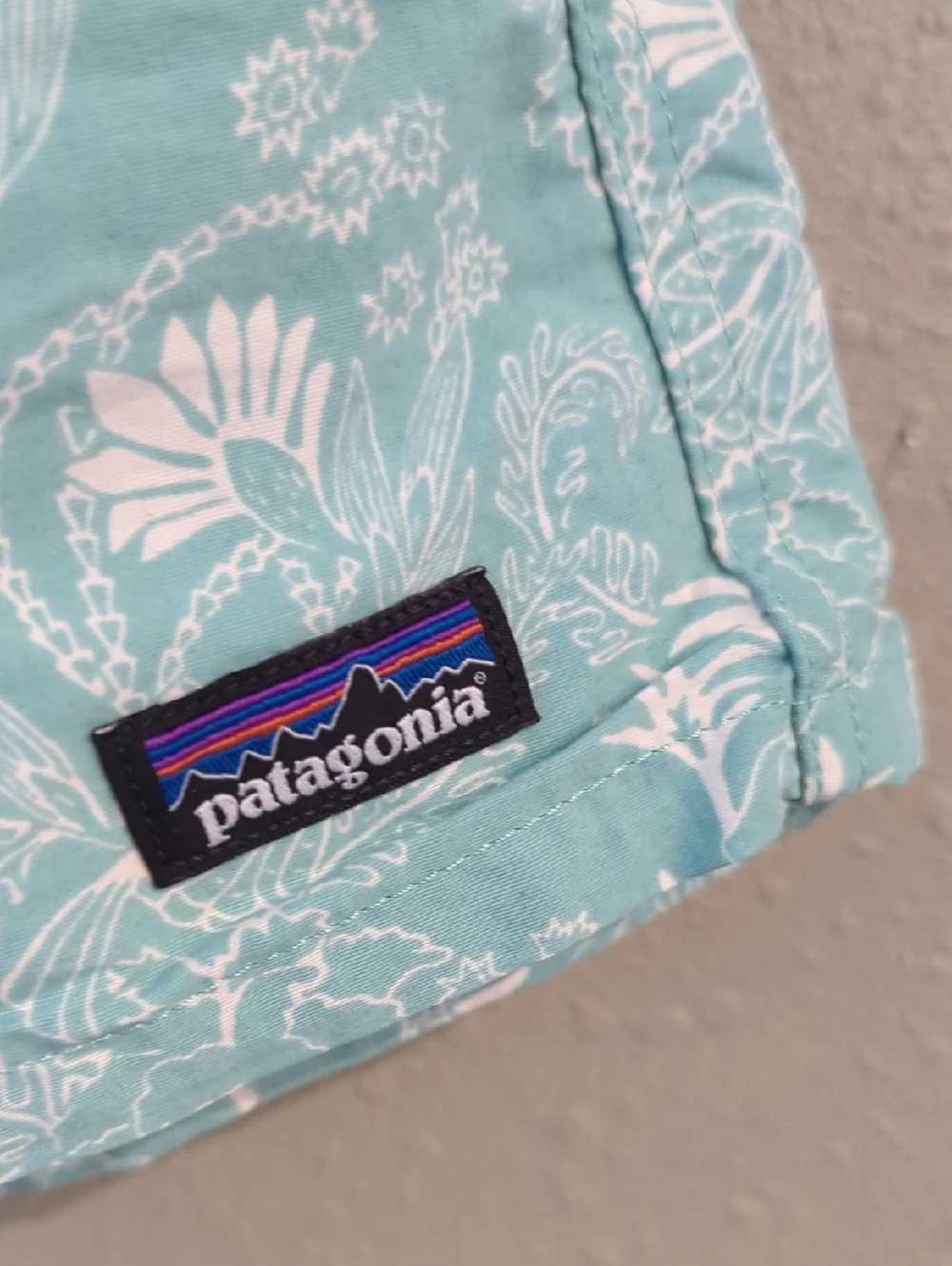 Patagonia Baggies XS Printed Shorts Drawstring Elastic Band Drawstring Pockets